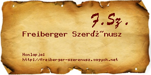 Freiberger Szerénusz névjegykártya